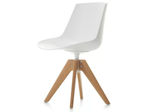 FLOW CHAIR - Swivel trestle-based polycarbonate chair _ MDF Italia